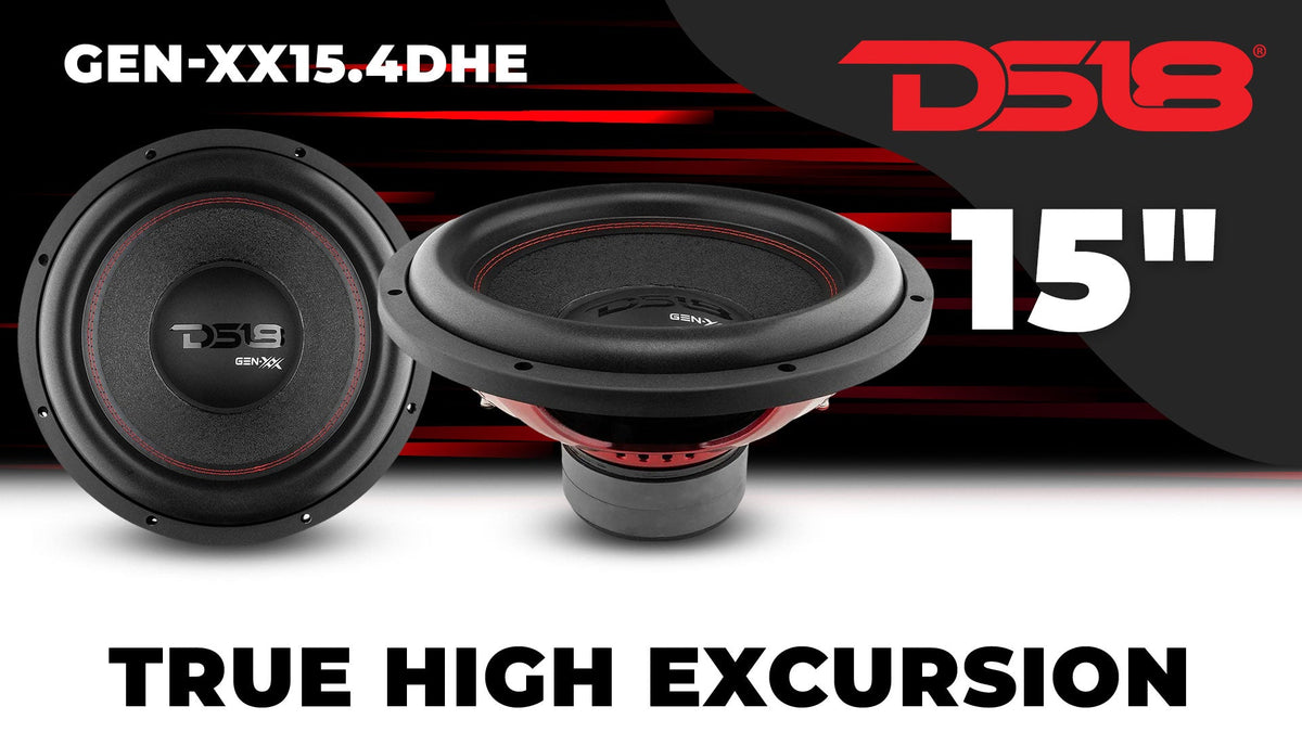 GEN-XX 15" High Excursion Subwoofer Double Stacked Magnets 600 Watts Rms DVC  4-Ohm DS18