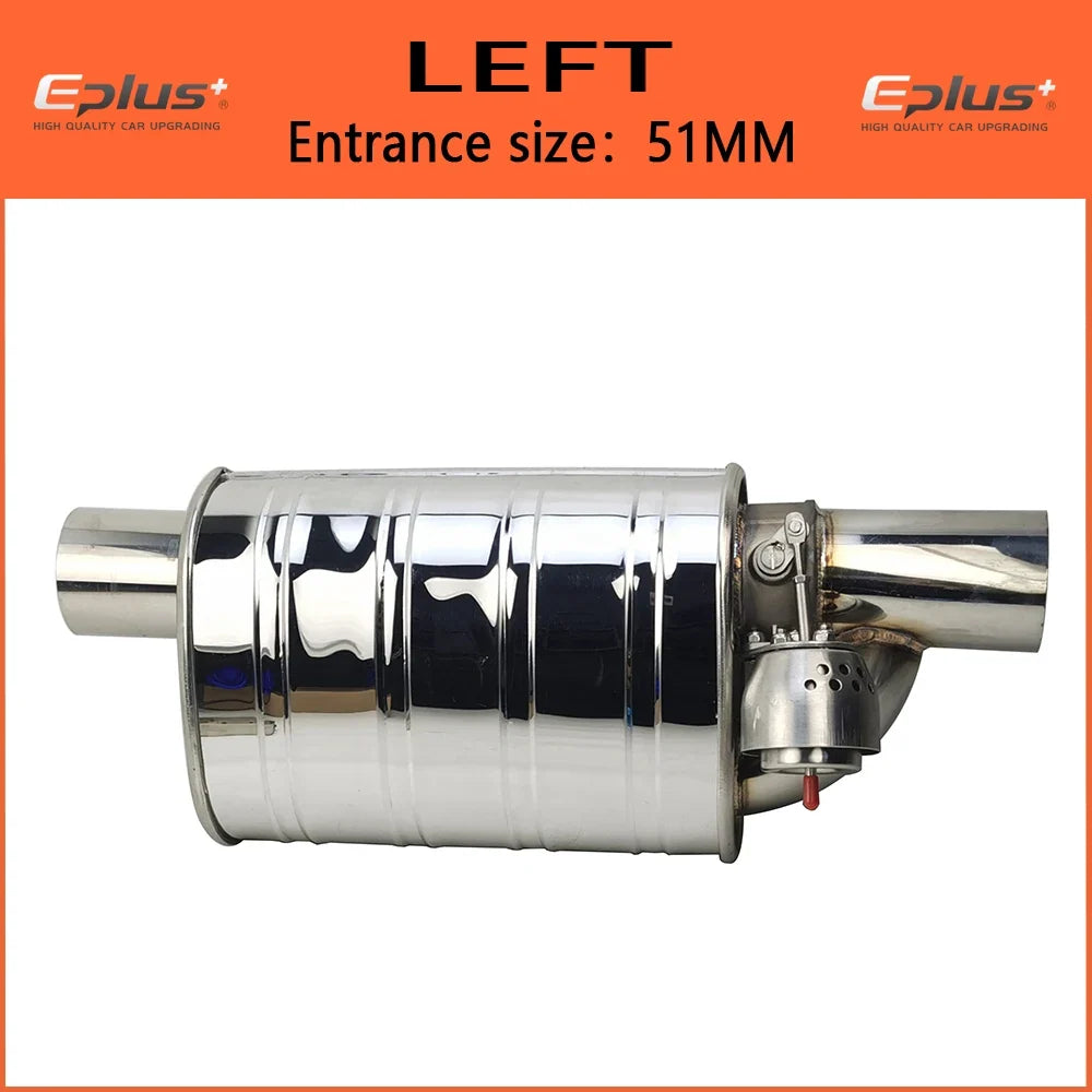 EPLUS Stainless Steel Remote Control Exhaust Vacuum Valve | Variable Silencer for Universal 51 63 76 mm Pipes