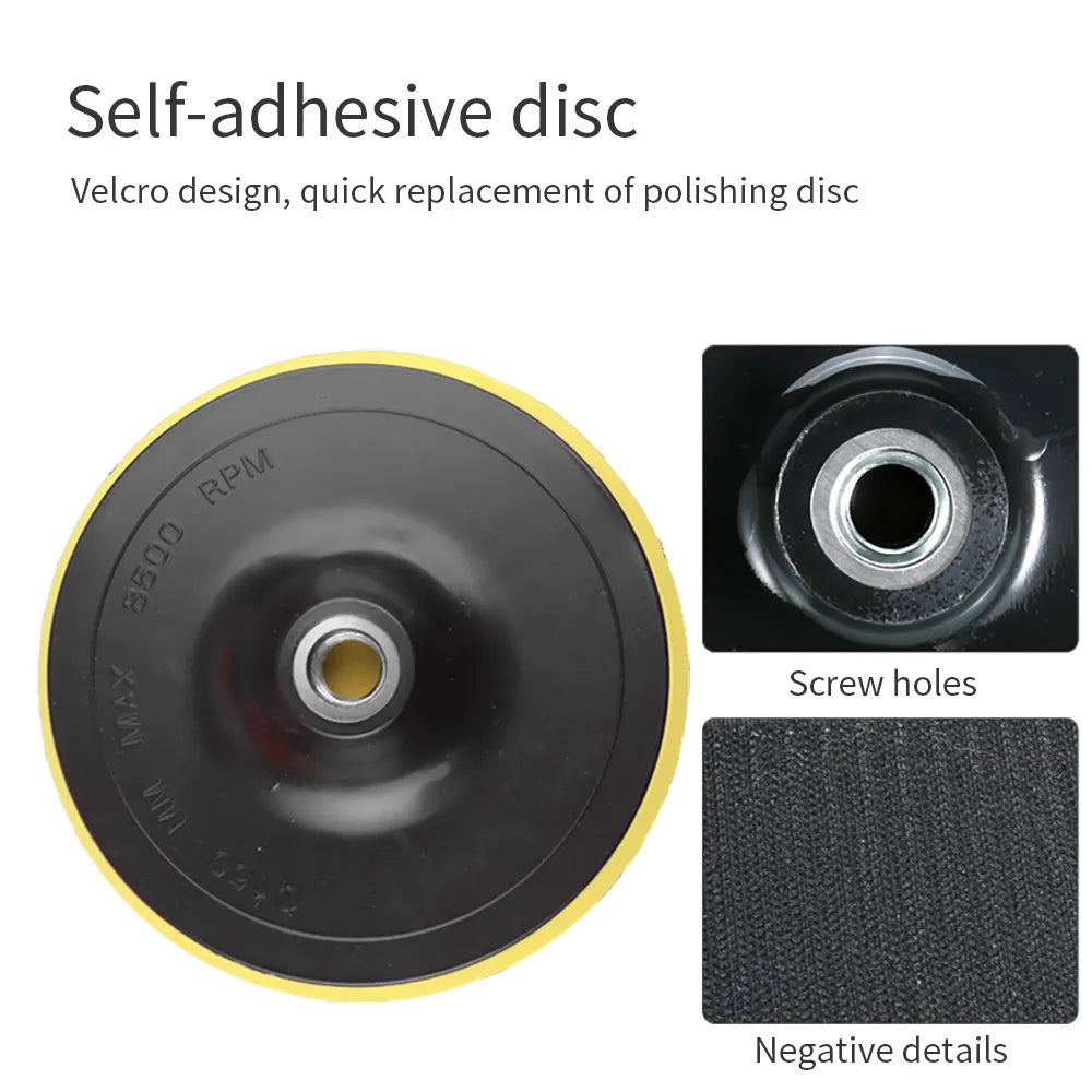 8-Piece Car Polishing Pad Kit, 3, 5, 7 Inch Sponge Buffing Discs