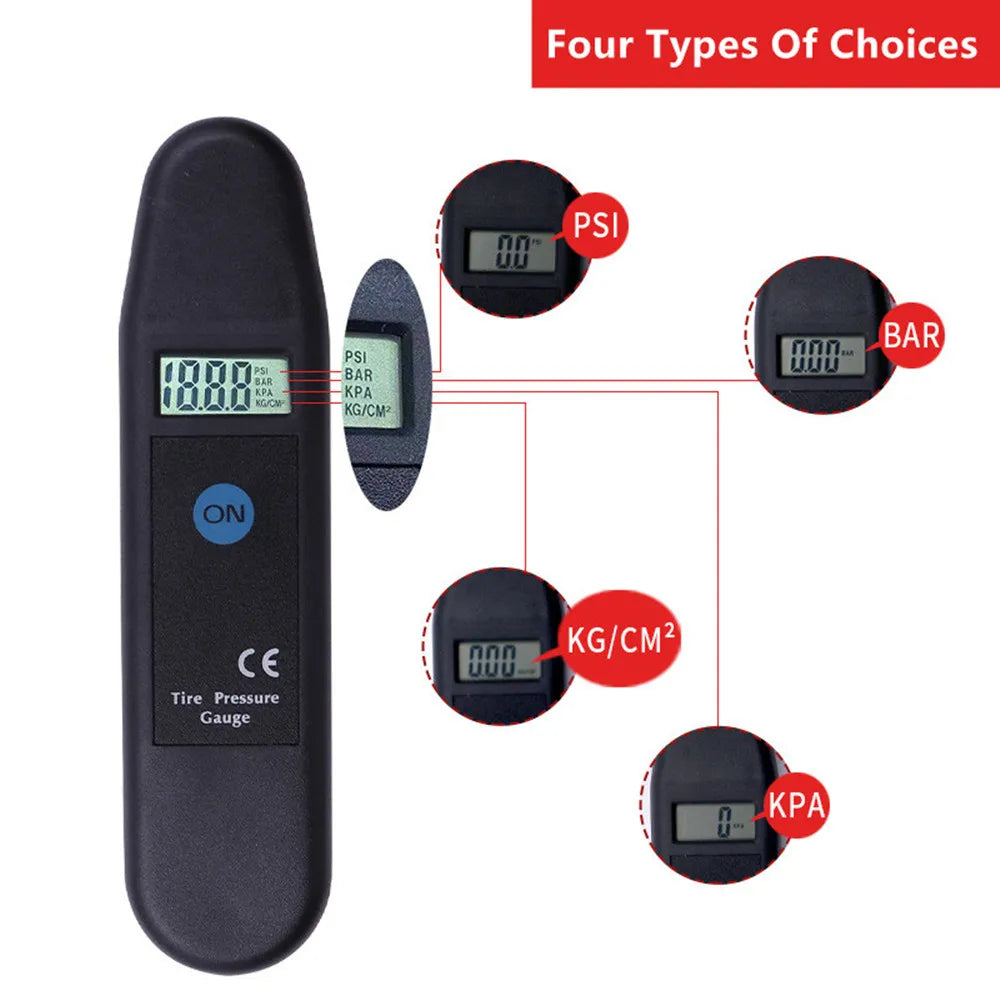 TG101 Digital Car Tire Pressure Gauge | LCD Display with PSI/KPA/BAR/KG/CM2 MyPetiteCar.com