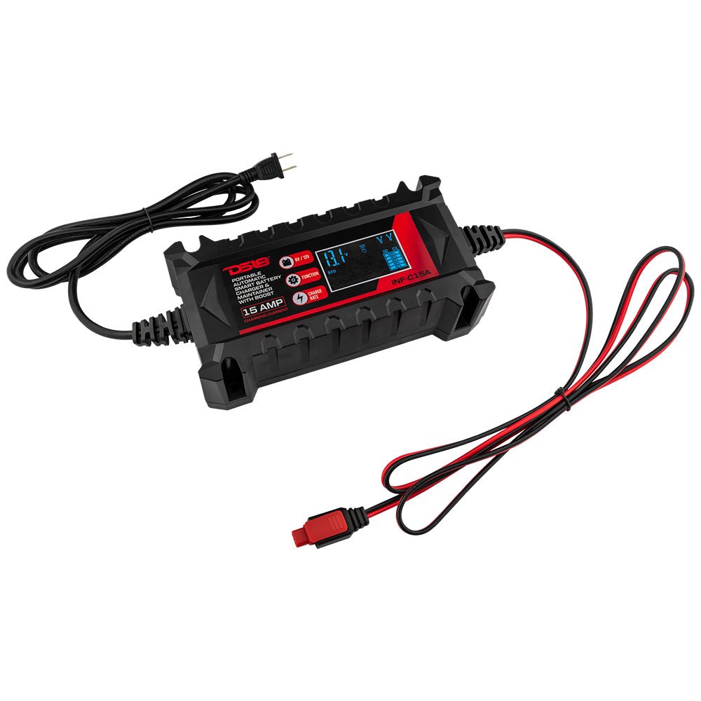 15 AMP Automatic Smart Lithium and AGM Car Battery Charger & Maintainer DS18