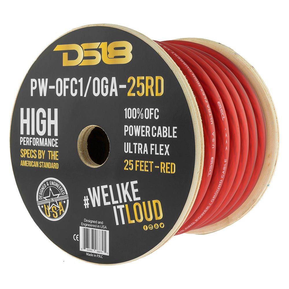 1/0-GA 100% OFC Ground, Power Cable, 25 Feet DS18