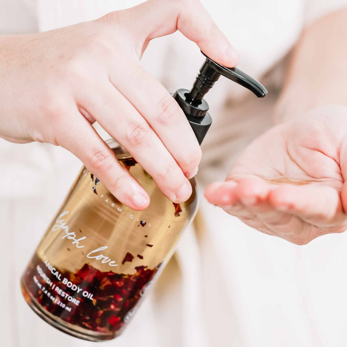 Lymph Love Body Oil for Massage Pretty farm girl