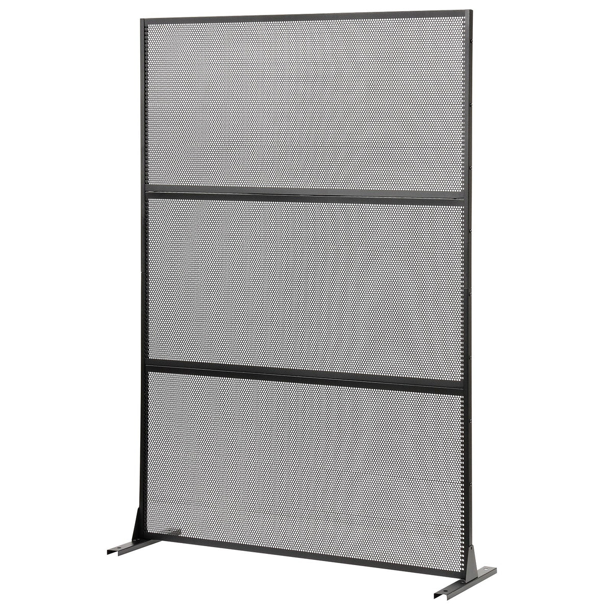 Metal Privacy Screen with Expansion Bolts and Connection Screws-Black
