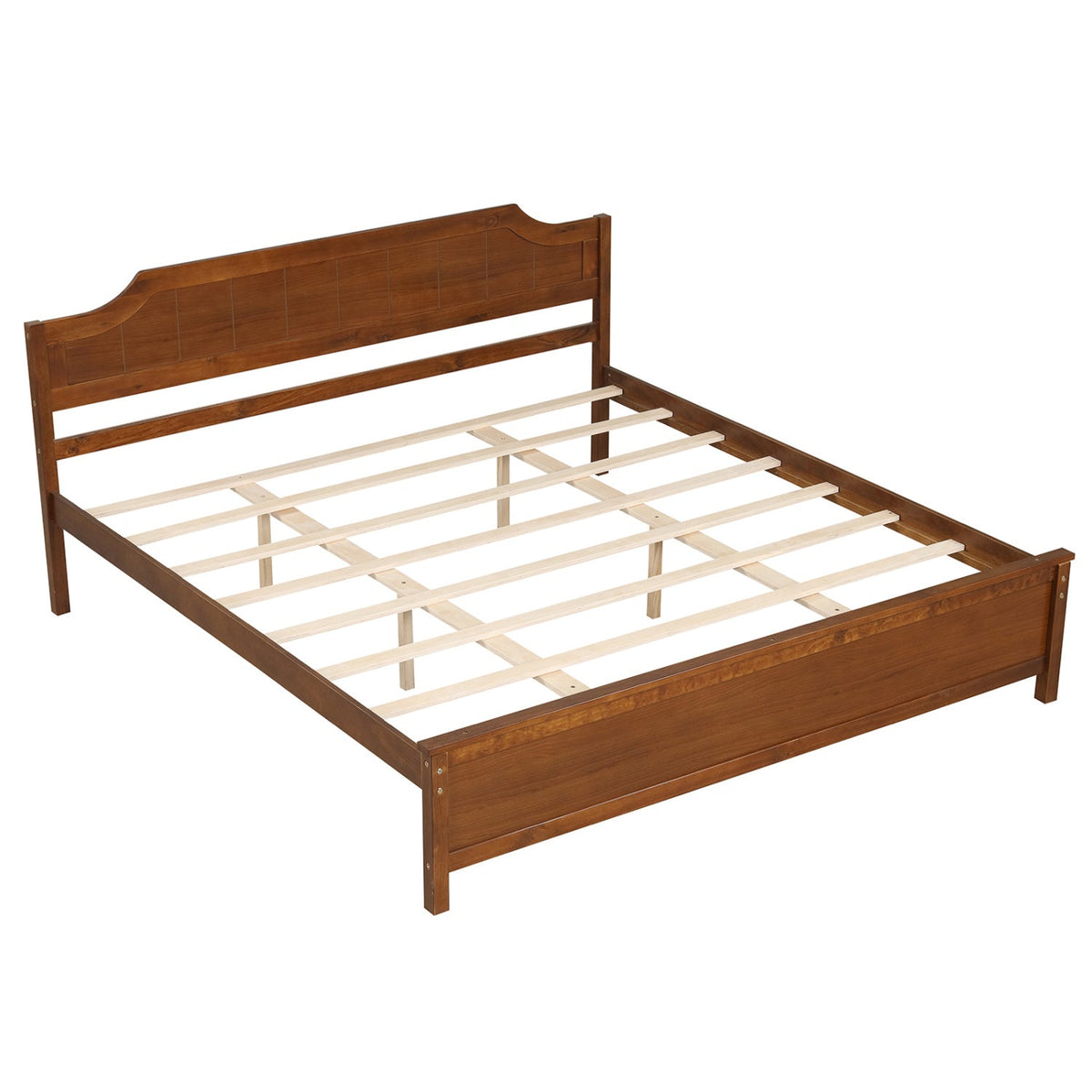Solid Wood Platform Bed Frame with Headboard DirectDeals