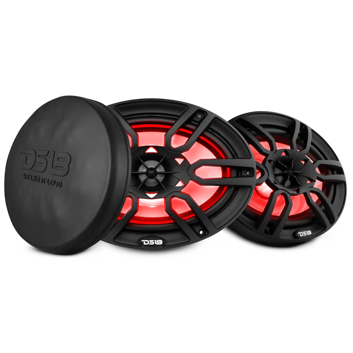NXL 6x9" 2-Way Coaxial Marine Speaker with LED RGB Lights | 125W RMS 4-Ohm DS18
