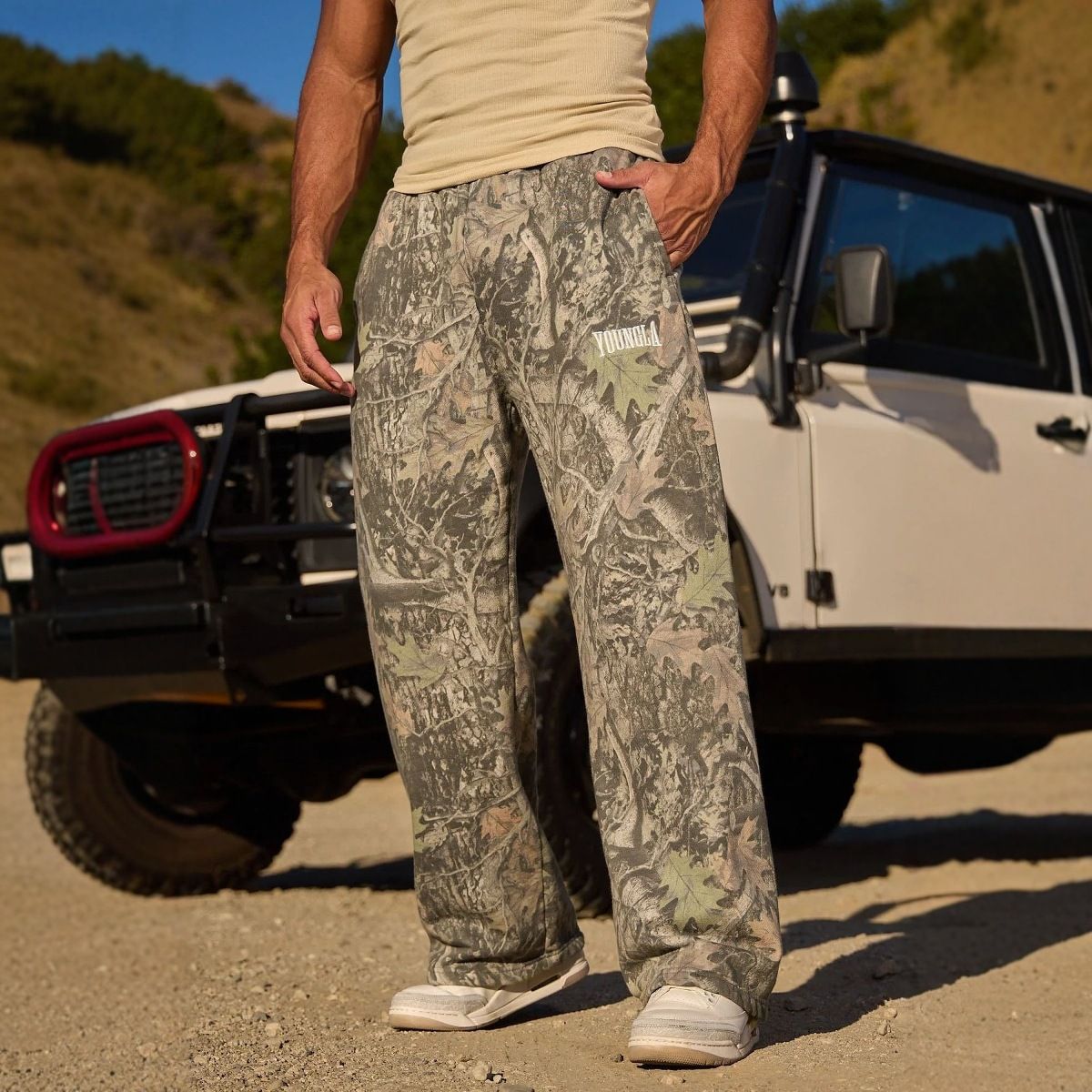 Casual Digital Camouflage Straight-leg Pants