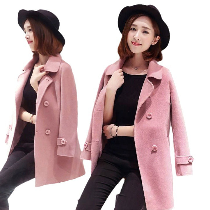 Slim Fit Korean Style Woolen Overcoat