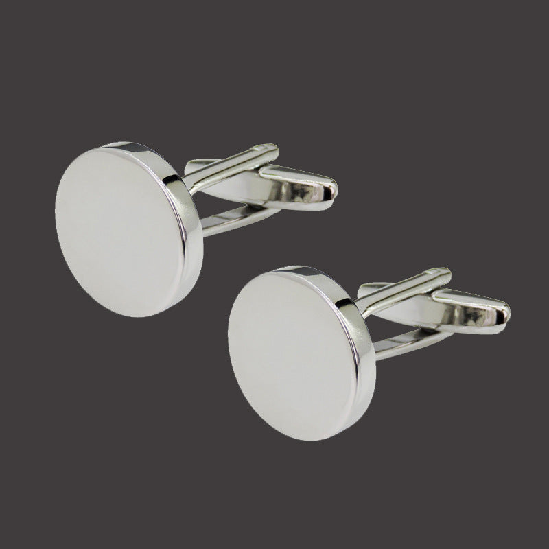 Black Gold Silver Laser Cufflinks
