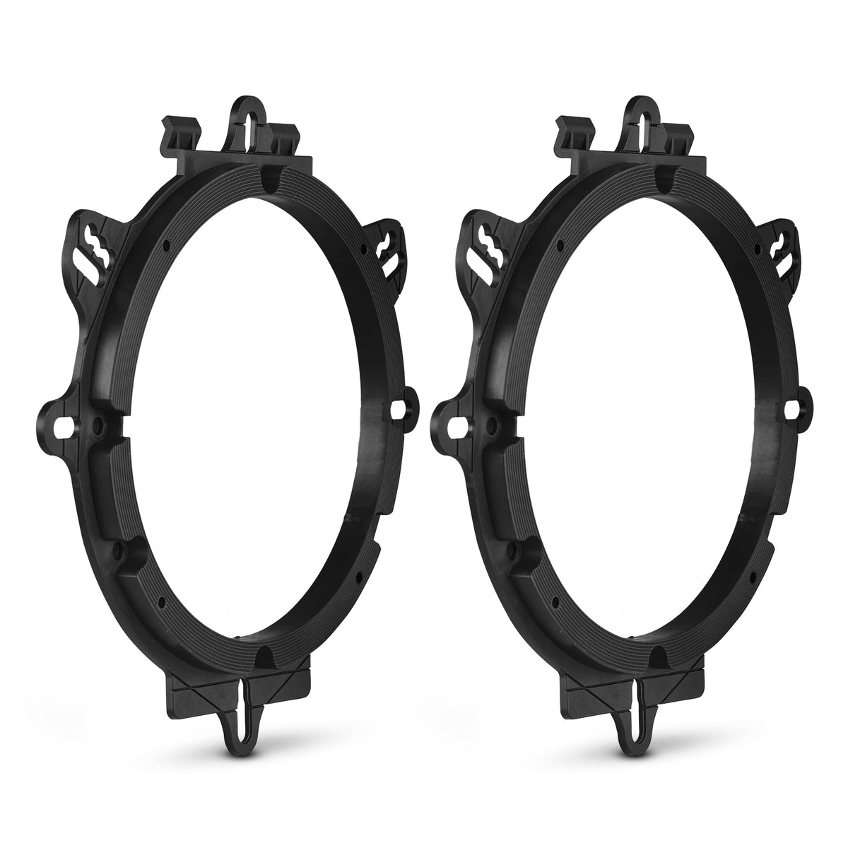 Pro Audio Speaker Bundle: 6.5" Midrange Speakers with OEM Speaker Adapters, Amplifier, and Wiring Kit DS18