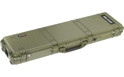 Pelican 1750 Protector Case |  With Polyurethane Foam |  Polypropylene Construction |  Olive Drab Green |  53.60"x16.05"x6.13"