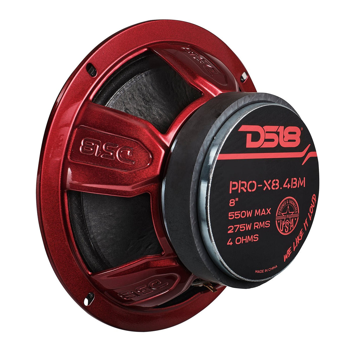 PRO-X 8" Mid-Range Loudspeaker with Bullet | 275W RMS 4-Ohm DS18