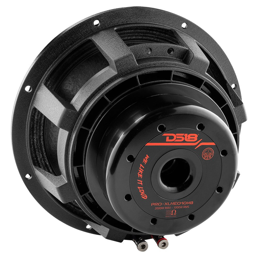 PRO 10" Neodymium Mid-Bass Loudspeaker 1000 Watts Rms 8-Ohm DS18