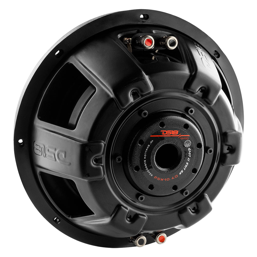 PS Shallow-Mount Water Resistant 10" Subwoofer | 500W RMS DVC 4-Ohm DS18