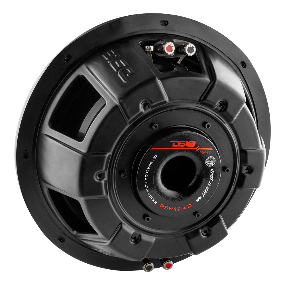 PS Shallow-Mount Water Resistant 12" Subwoofer | 600W RMS DVC 4-Ohm DS18