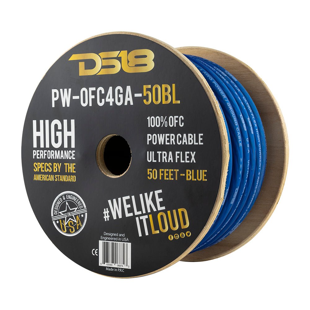 4-GA 100% OFC Ground, Power Cable, 50 Feet DS18