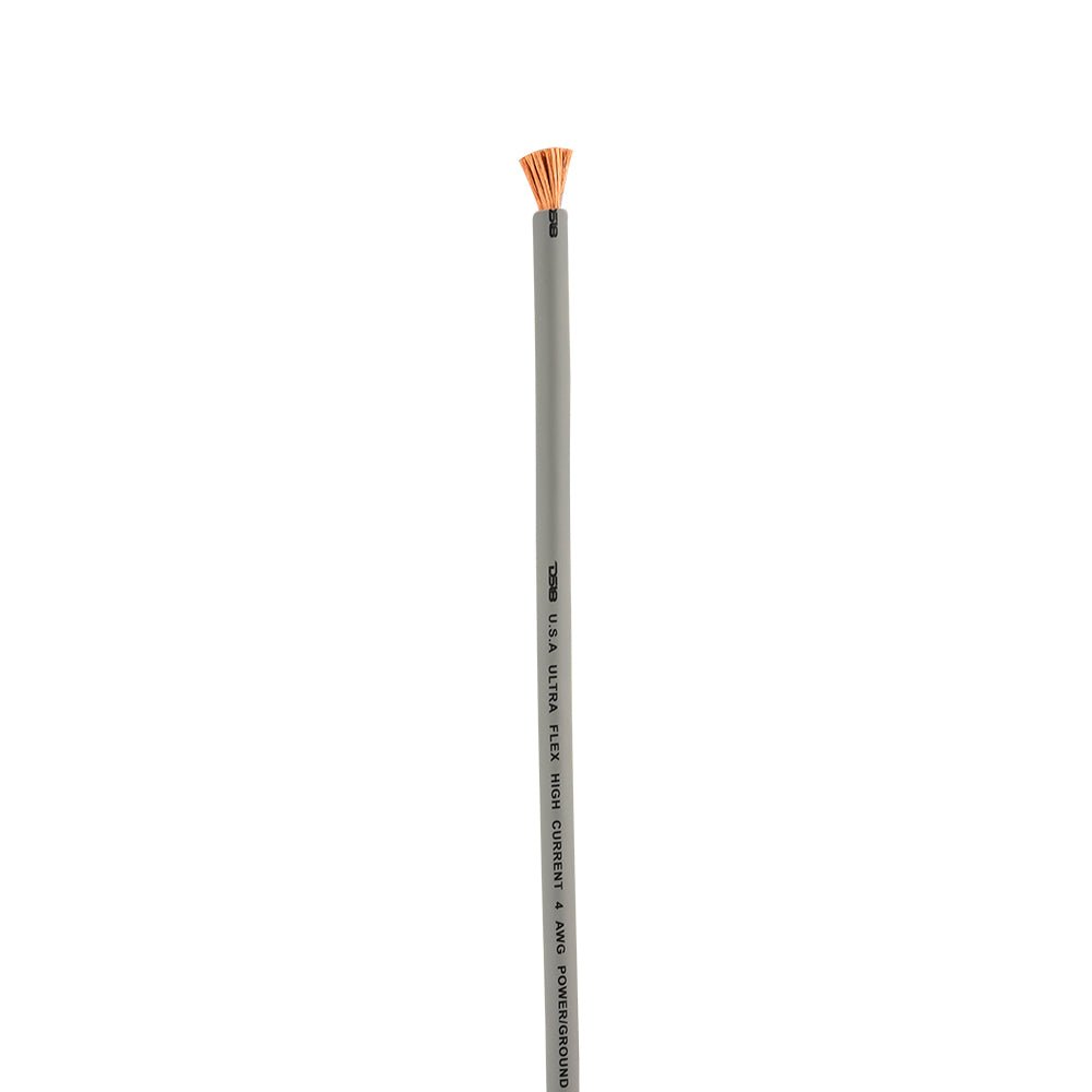 4-GA 100% OFC Ground, Power Cable, 50 Feet -Silver DS18