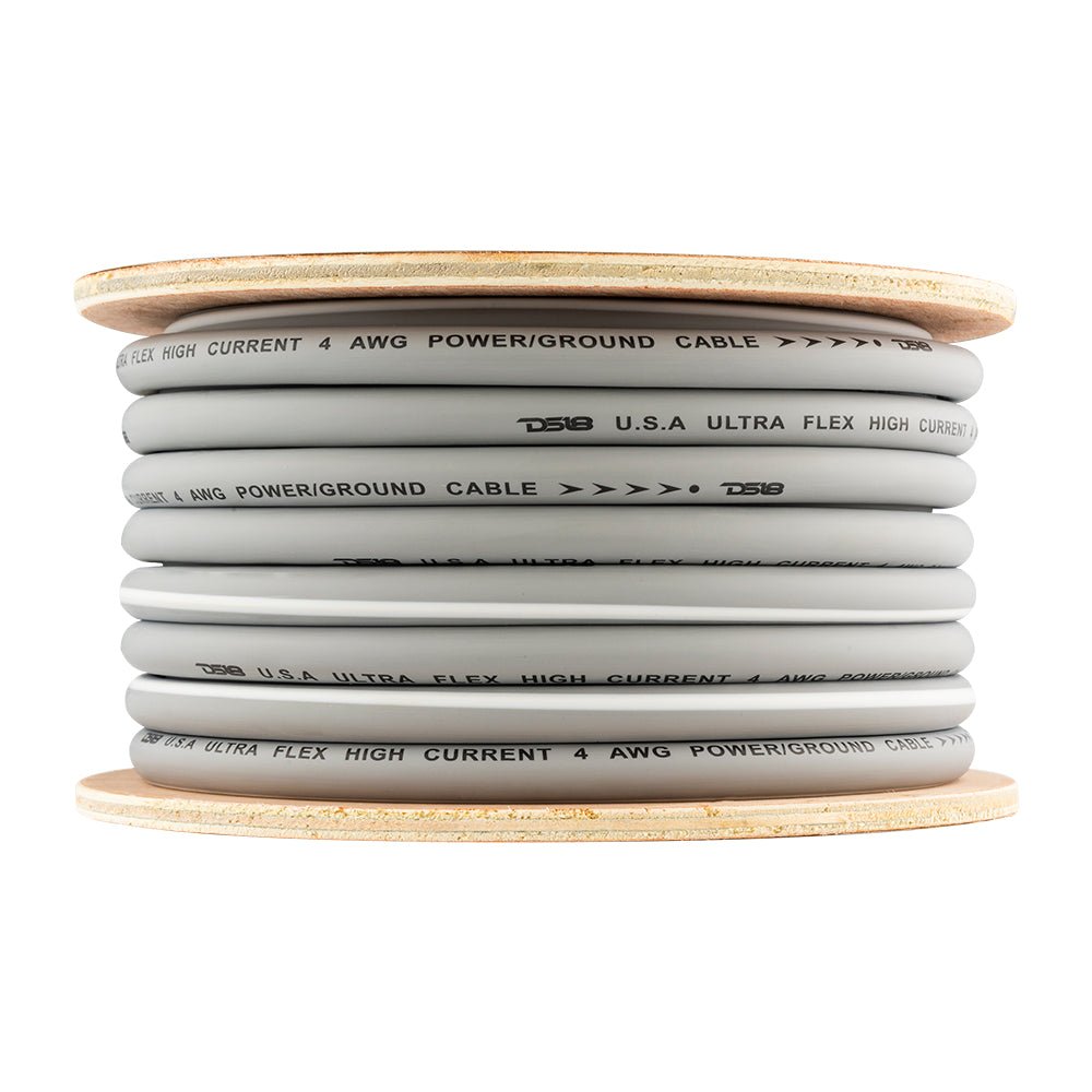 4-GA 100% OFC Ground, Power Cable, 50 Feet -Silver DS18