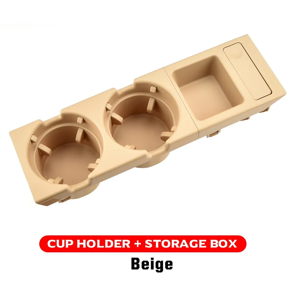 Double Hole Car Center Console Storage Box with Cup Holder | For BMW E46 1999-2006 MyPetiteCar.com