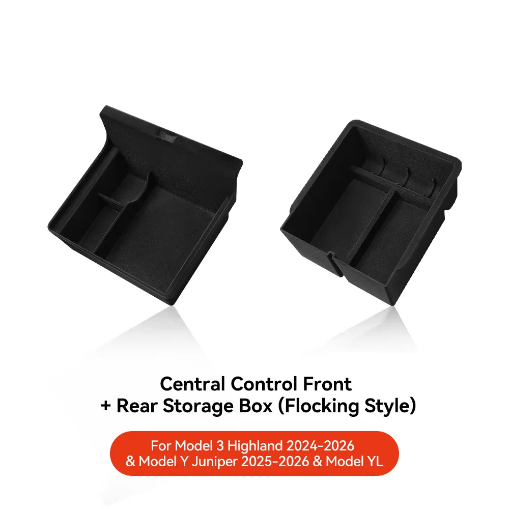 For Tesla Model 3/Y/Highland/Juniper 2026 Center Armrest Hidden Storage Box | Cup Holder Console Organizer MyPetiteCar.com