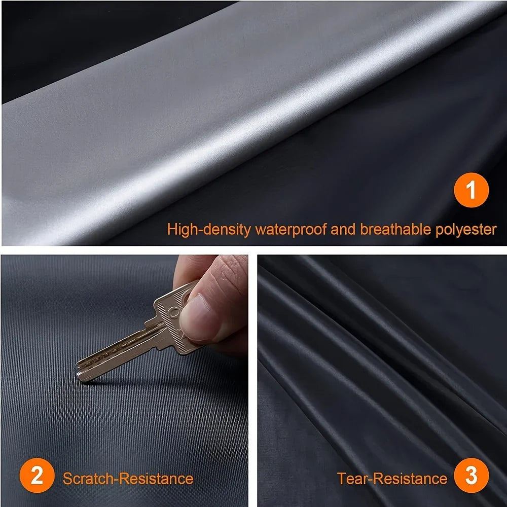 Universal Black Orange Car Cover | Waterproof Outdoor Protection for SUV Sedan MyPetiteCar.com