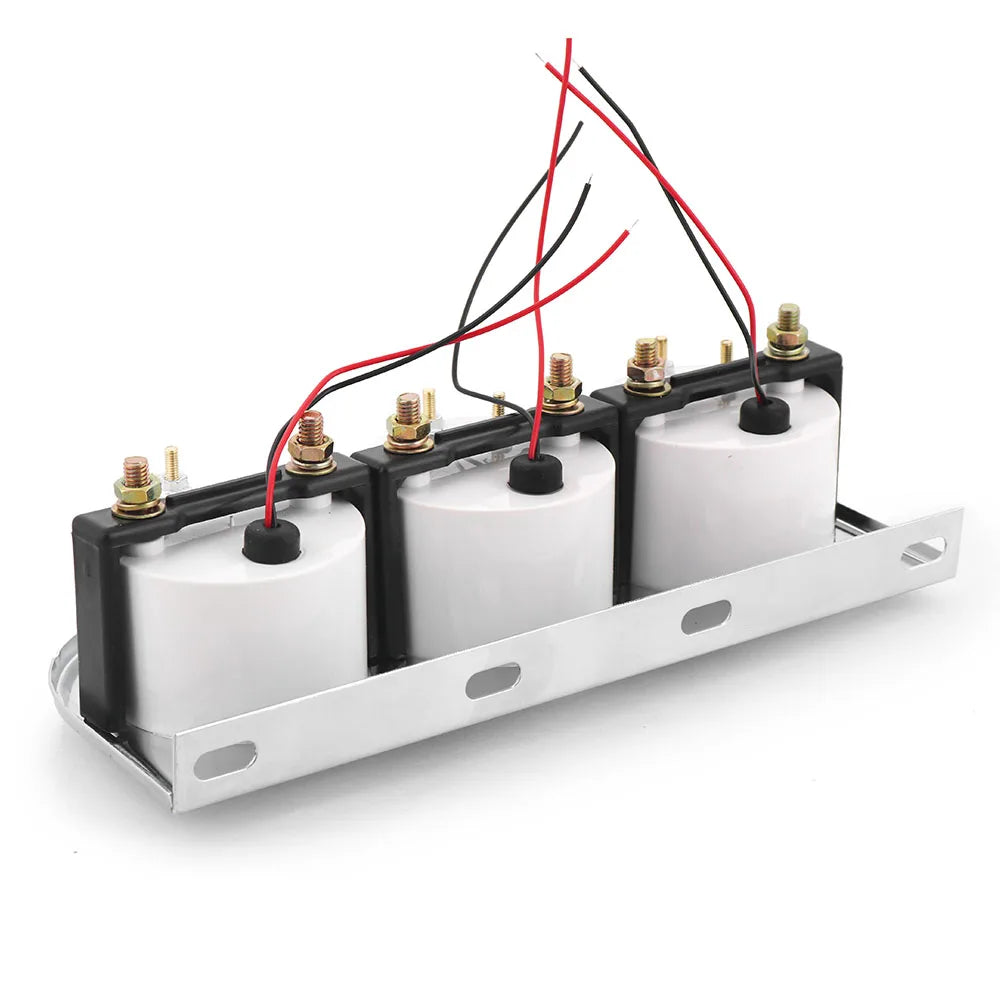 Chrome 2 Inch 52mm Triple Gauge Kit | Water Temp, Voltmeter, Oil Pressure with Sensors