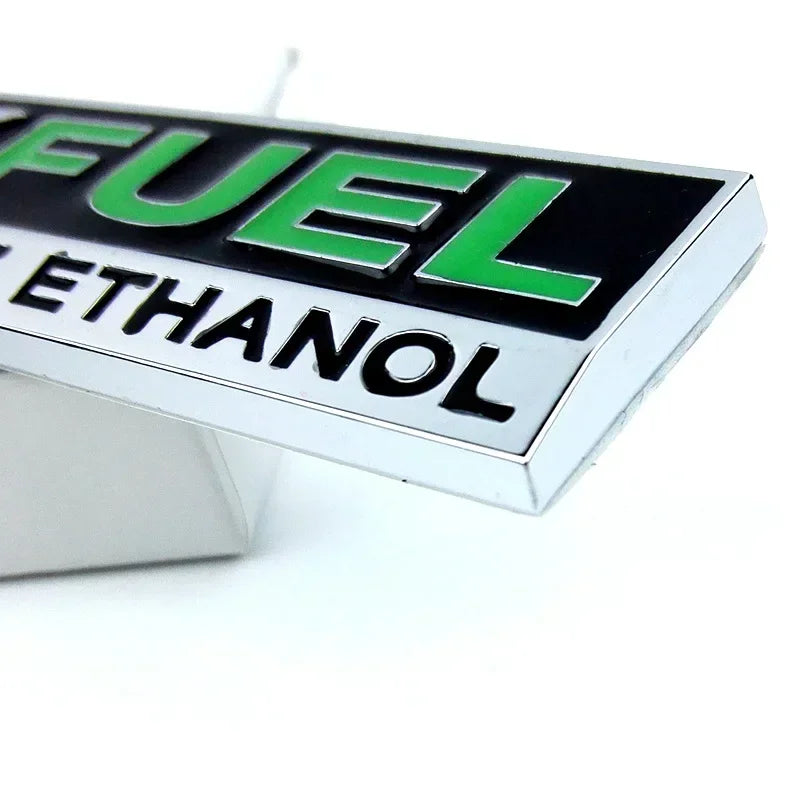 Car FLEX FUEL Universal model clean energy car stickers personalized metal modified car logo 3D Metal logo MyPetiteCar.com