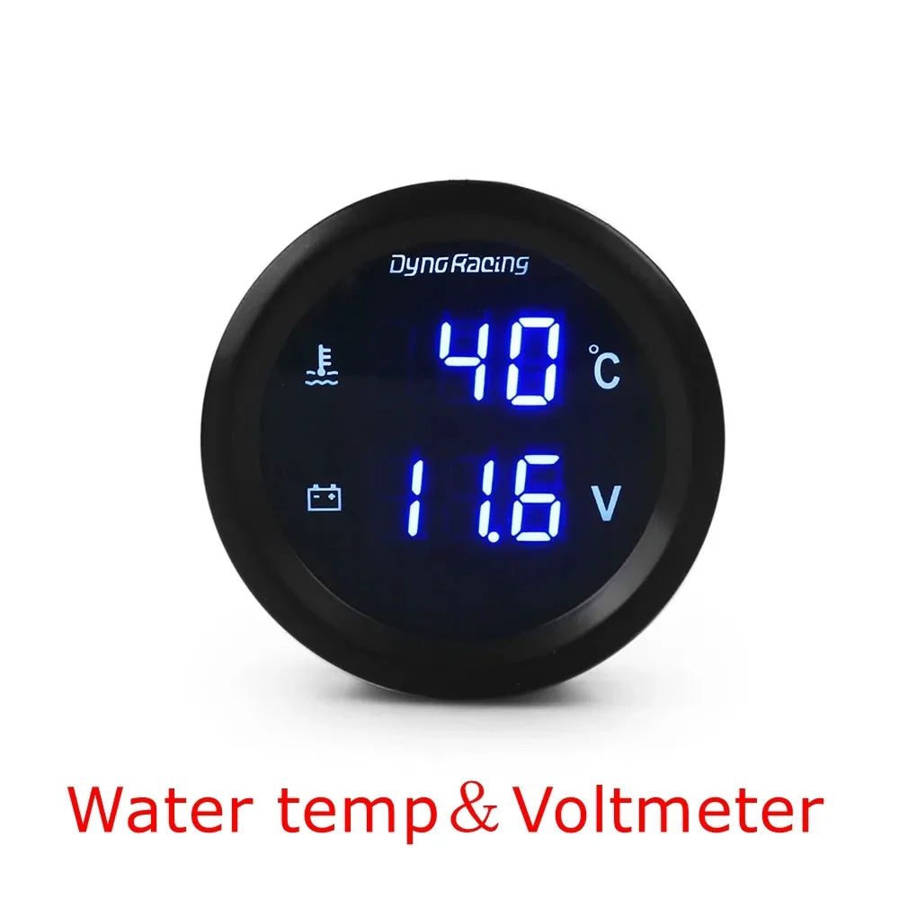 Dynoracing 52mm Digital Car Gauge Set | Turbo Boost Oil Temp Voltmeter Tachometer MyPetiteCar.com