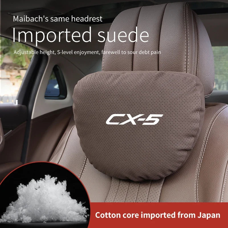 Suede Car Headrest Neck Pillow | Maybach S-Class Inspired Design MyPetiteCar.com
