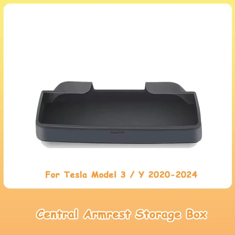 Central Armrest Storage Box for Tesla Model 3 Highland | Multi-Functional Glasses and Phone Case MyPetiteCar.com