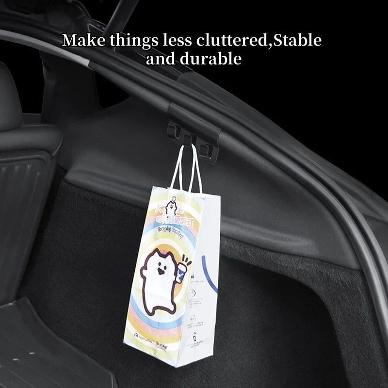 For Tesla Model Y Juniper 2025 Trunk Hook | ABS Grocery Bag Holder Storage Hooks MyPetiteCar.com