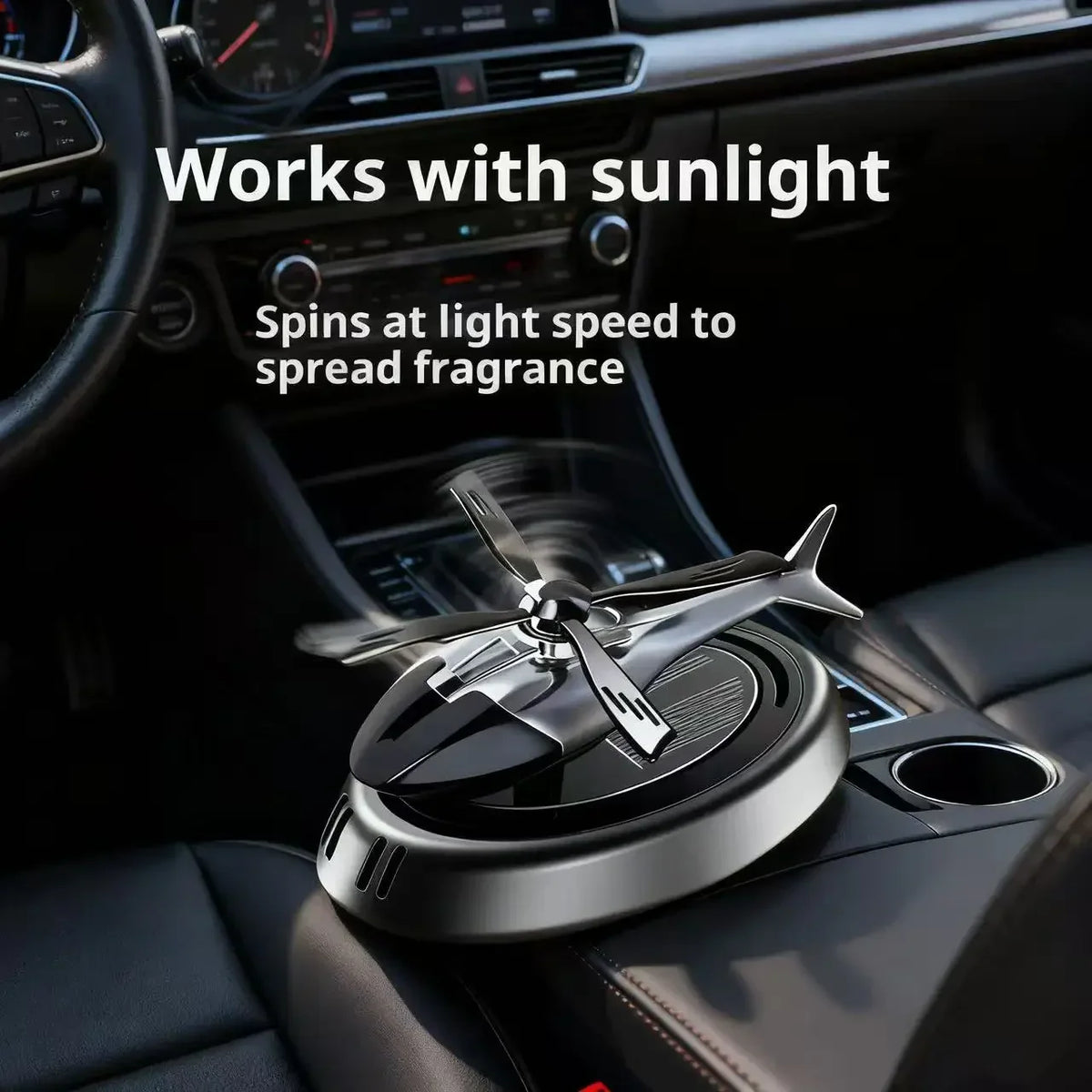 Solar Helicopter Car Air Freshener Dashboard Perfume Diffuser