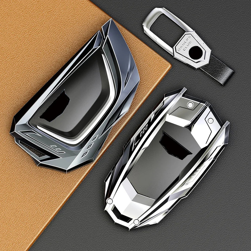 Car Key Shell Case Cover for Cadillac ATS CT6 CTS DTS XT5 Escalade ESV SRX STS XTS ELR 2014 - 2018 Remote Key Holder Keychain MyPetiteCar.com