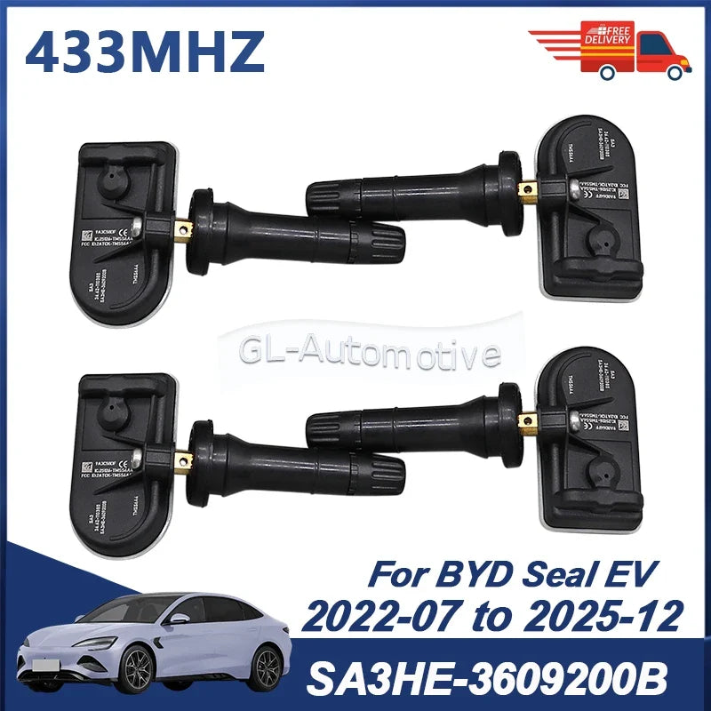 1/4PCS SA3HE-3609200B TPMS Sensor Tire Pressure Sensor For BYD Seal EV 2022-2025 433MHZ MyPetiteCar.com