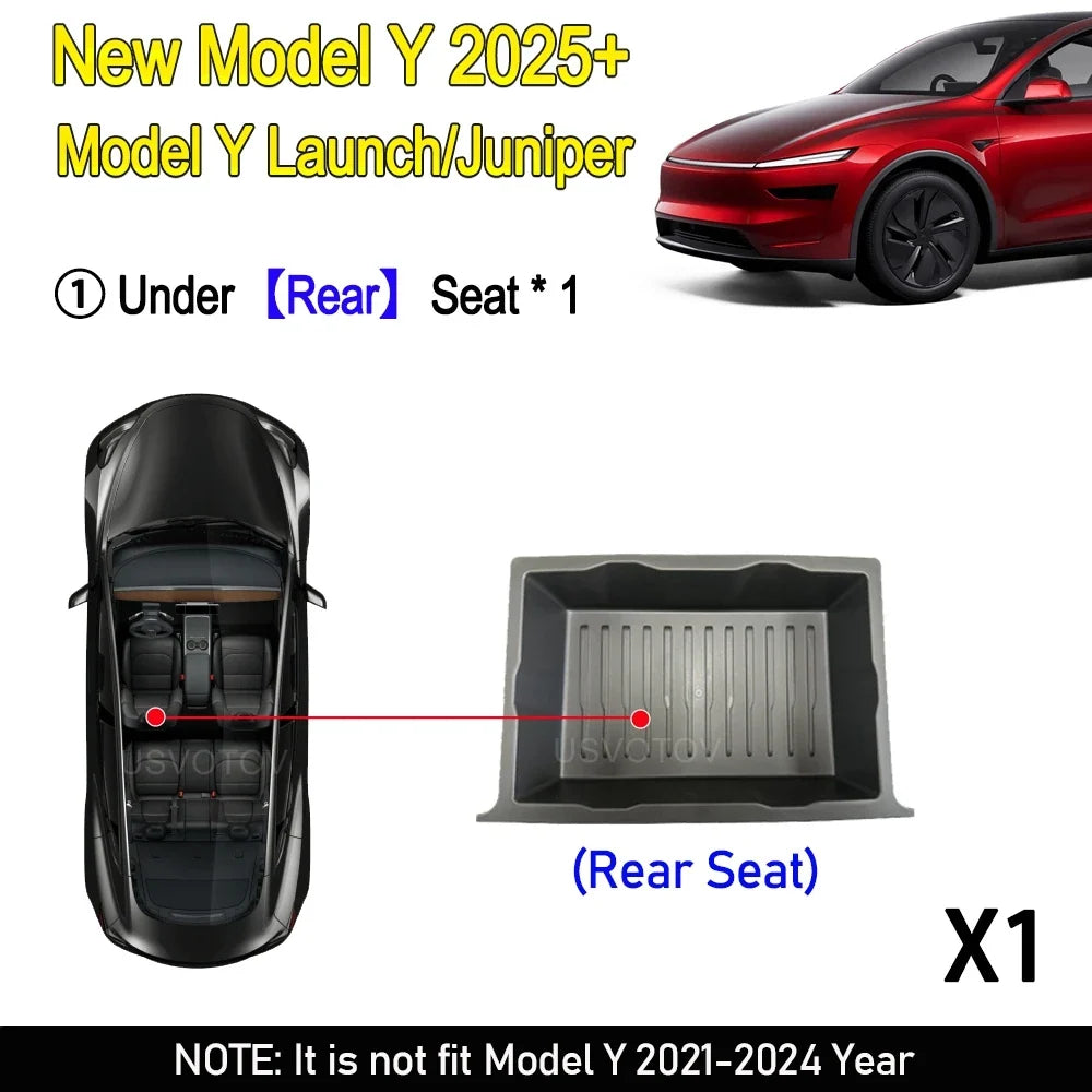 Organizer Bins Front / Rear / Full Set for Tesla Model Y Juniper 2025+
