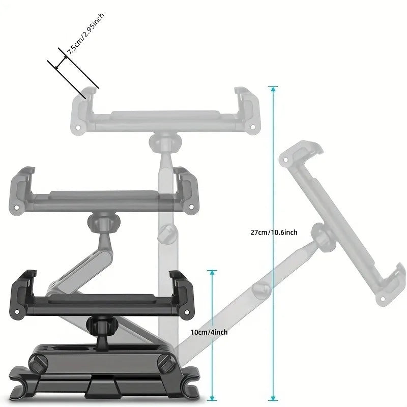 Car Tablet Headrest Mount | Adjustable Stand Cradle for 5" to 12.9" Devices MyPetiteCar.com