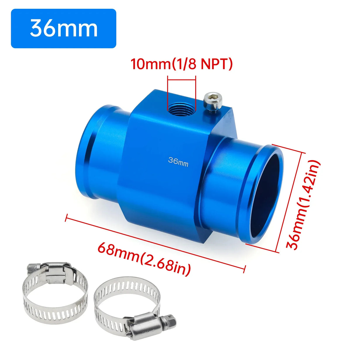 HD Universal Water Temperature Voltmeter Gauge | 2 in 1 Digital Car Gauge with Temp Sensor 10mm MyPetiteCar.com
