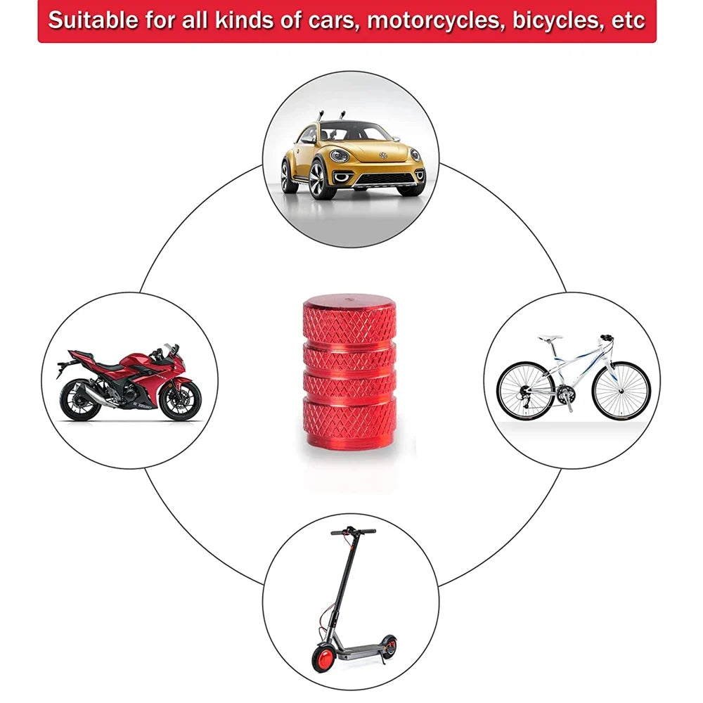 Aluminum Tire Valve Caps | Dustproof Universal Stem Covers for Cars, Bikes, Trucks, Motorcycles MyPetiteCar.com