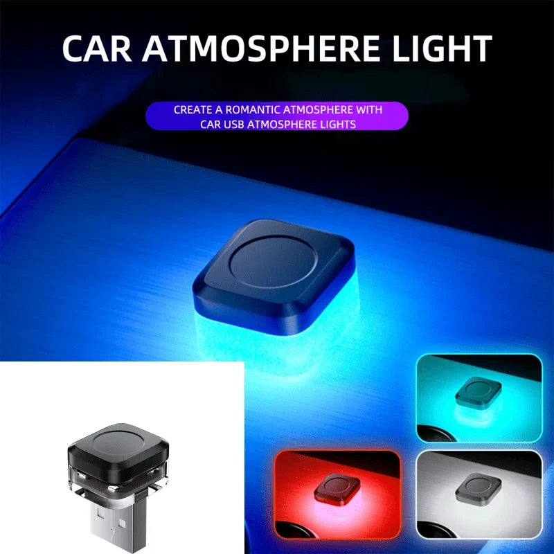 1/2X Car USB Mini LED Interior Atmosphere Light Plug Play Universal Auto LED Lighting Reading Lamp Decorations Laptop Decorative MyPetiteCar.com