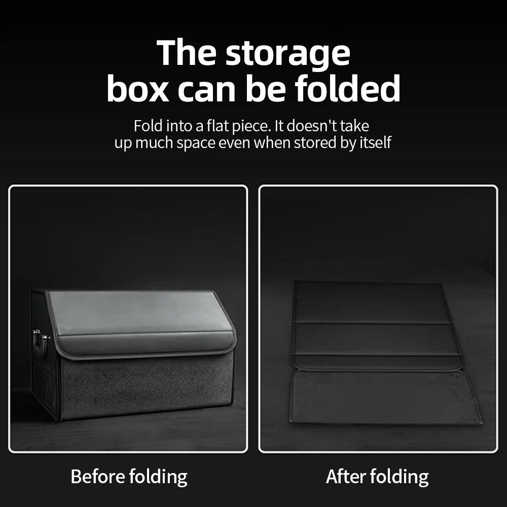 Car Trunk Organizer | Large Capacity Suede Foldable Storage Box MyPetiteCar.com