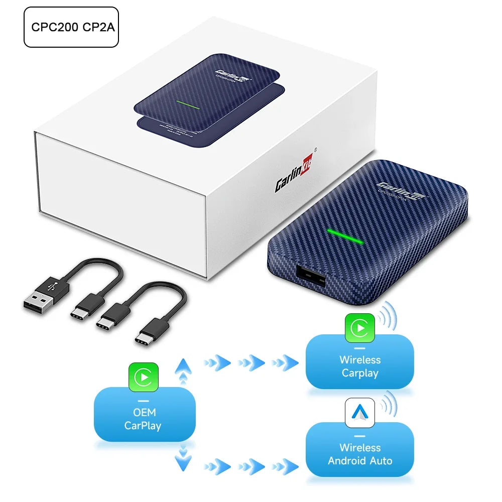 CarlinKit 5.0 Wireless Android Auto & CarPlay Adapter | 2Air & CP2A for OEM Cars MyPetiteCar.com