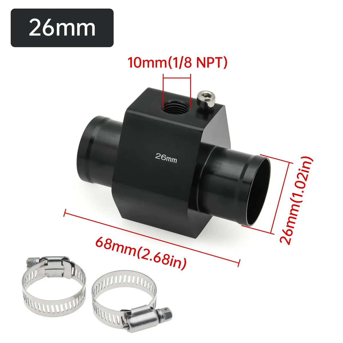 HD Universal Water Temperature Voltmeter Gauge | 2 in 1 Digital Car Gauge with Temp Sensor 10mm MyPetiteCar.com