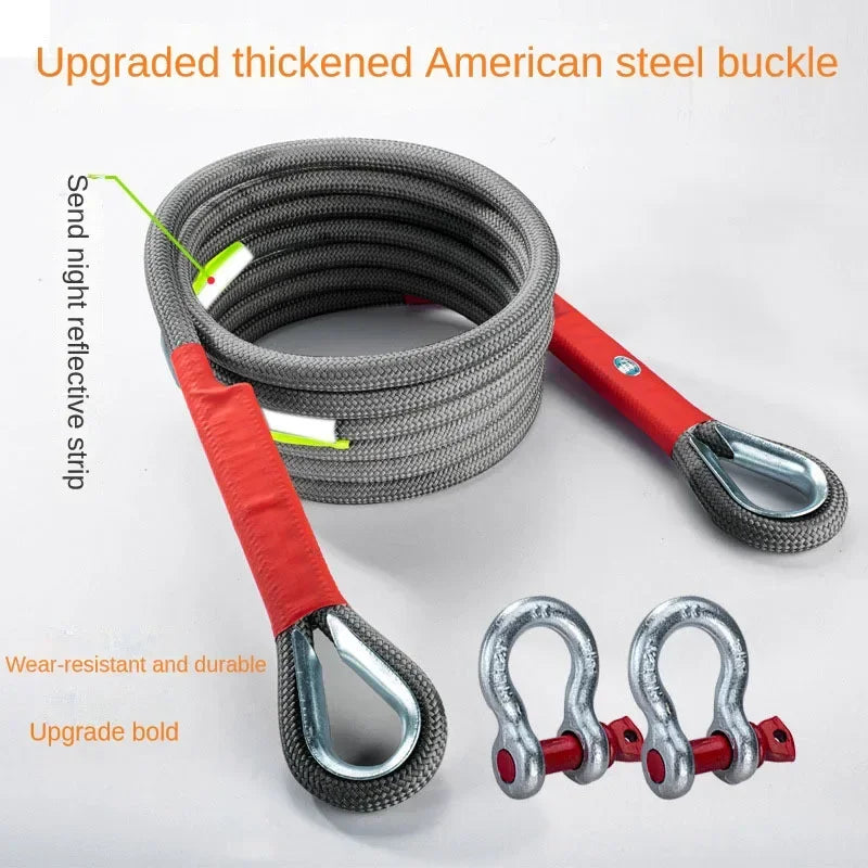 Multiple Sizes Car Outdoor Off-road Trailer Tow Rope | Emergency Rescue and Pulling Rope MyPetiteCar.com