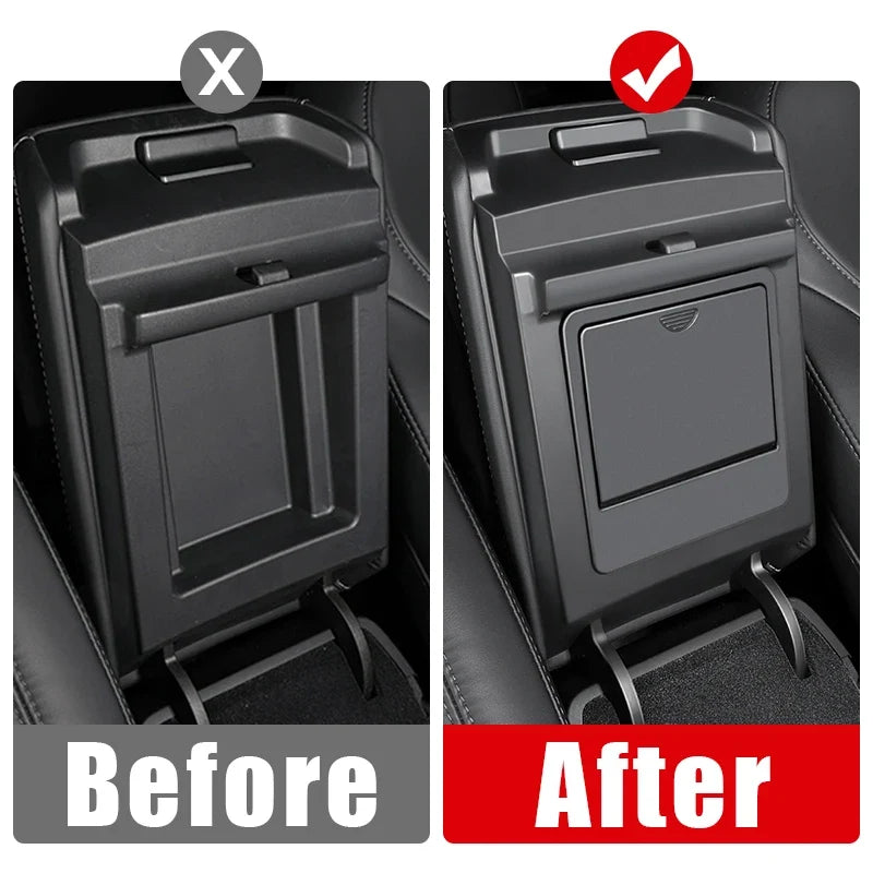 Tesla Model Y 2021-2024 Center Console Armrest Organizer | Hidden Storage Box MyPetiteCar.com