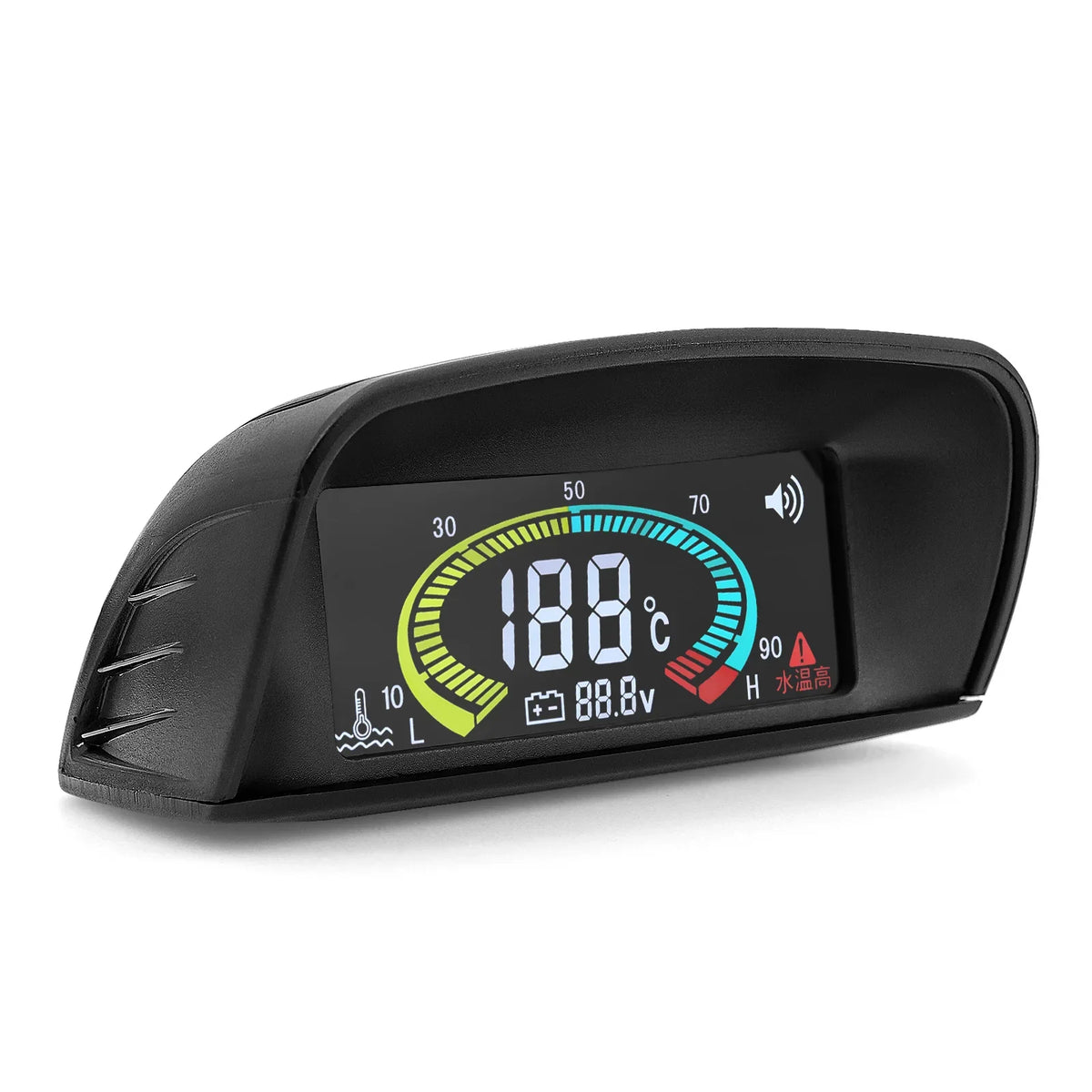 HD Universal Water Temperature Voltmeter Gauge | 2 in 1 Digital Car Gauge with Temp Sensor 10mm MyPetiteCar.com