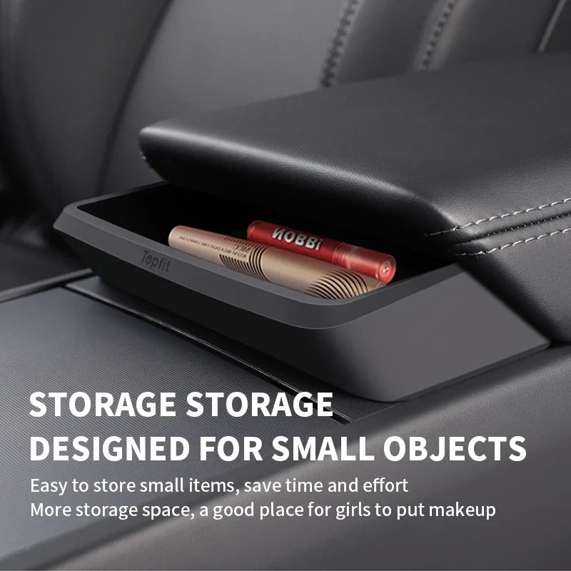 Central Armrest Storage Box for Tesla Model 3 Highland | Multi-Functional Glasses and Phone Case MyPetiteCar.com