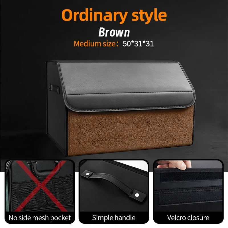 Car Trunk Organizer | Large Capacity Suede Foldable Storage Box MyPetiteCar.com