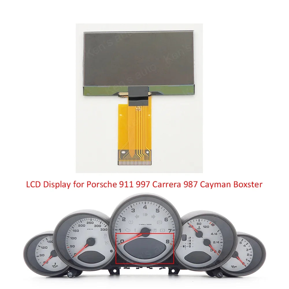 Porsche 911 997 Speedometer LCD Display | Dashboard Pixel Repair Screen for Cayman Boxster MyPetiteCar.com