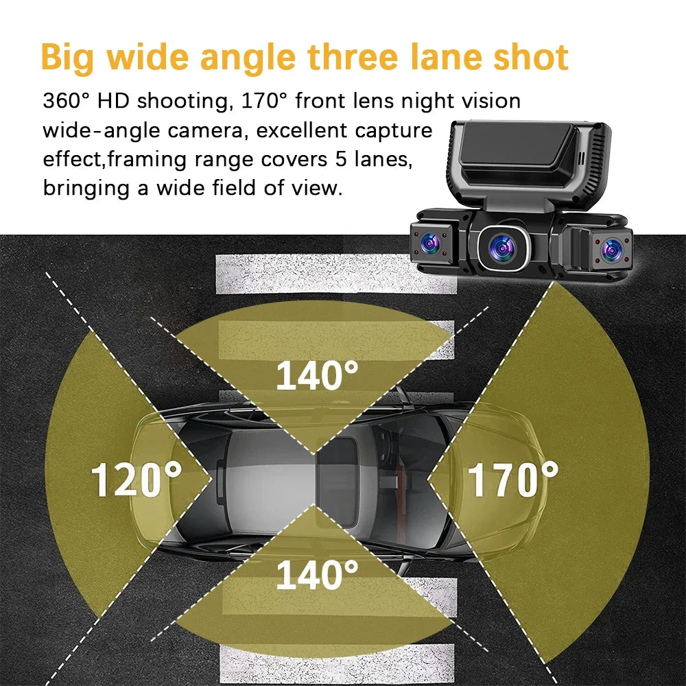 4-Channel 360° Dash Cam | 1080P, WiFi App, 24H Parking Monitor MyPetiteCar.com
