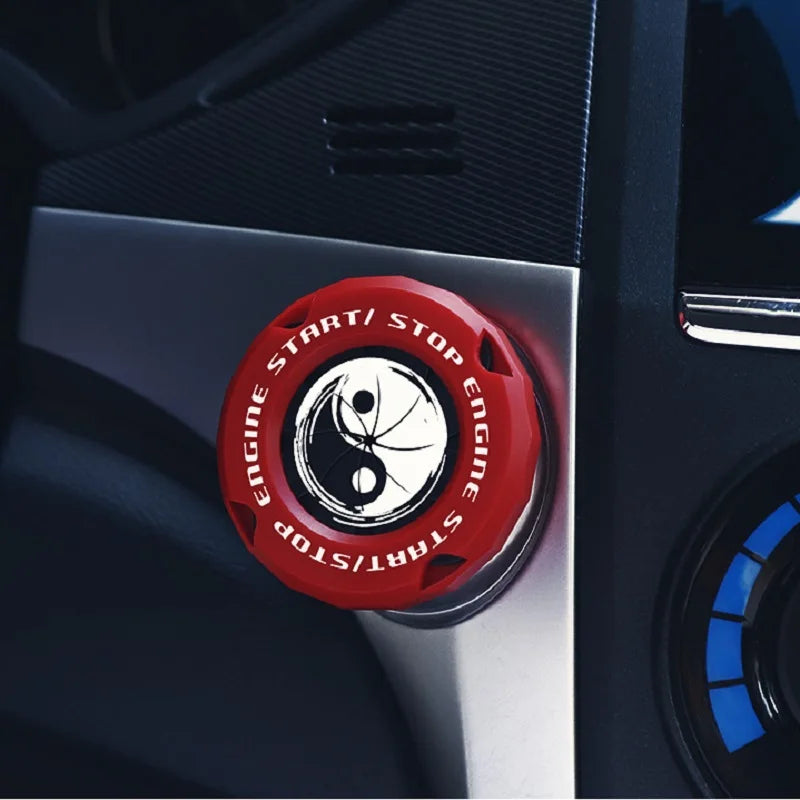 Car Engine Start Button Cover, ABS Protective Ring